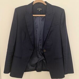 J.Crew Midnight Blue Tailored Blazer – Size 8 – Like New